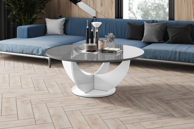 CAPRI 100 round coffee table (high gloss/different colours)